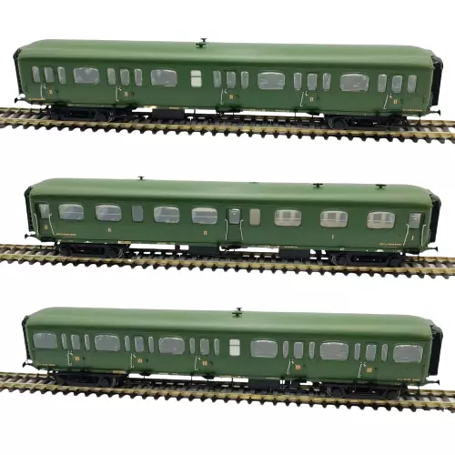 Set di 3 vagoni passeggeri Express Nord - LS Models 40322 - HO 1/87 - NORD - Ep II