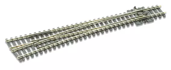 Aiguillage gauche sans coeur polarisé longueur 160mm rayon 914mm angle 8° code 80 - PECO SL389