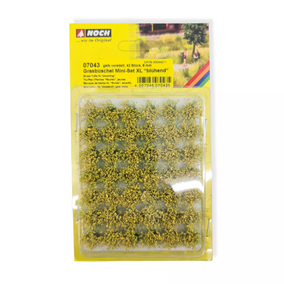 Set di 42 cespi di erbe "in fiore" 9mm - HO 1/87 - NOCH 07043