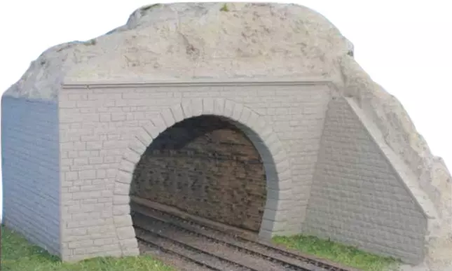 2 ingressi di galleria a due corsie - 4 pareti di rinforzo - 2 piastre di supporto - SAI 301 - HO 1/87