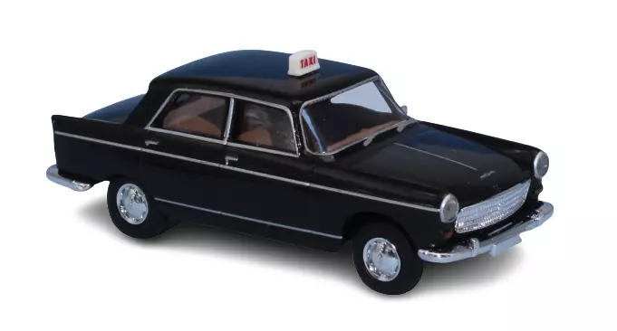 Voiture TAXI Peugeot 404 berline noir BREKINA 92986 SAI 2331 - HO 1/87