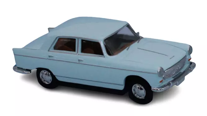 Peugeot 404 blu pastello SAI 2321 - HO : 1/87