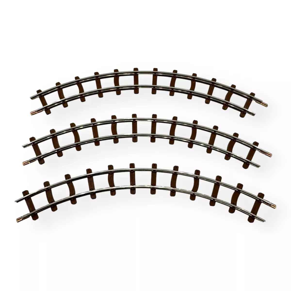 Set di 3 binari curvi a 60 gradi con raggio di 140 mm