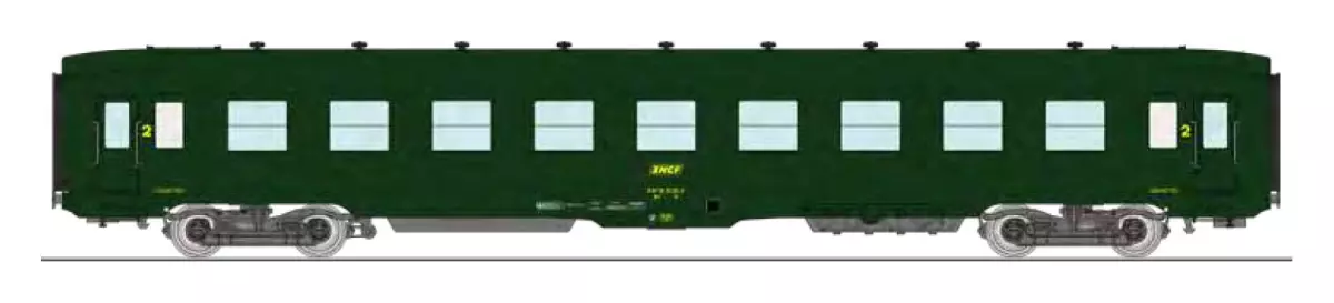 A DEV AO B9c9 traversina verde REE MODELES VB406 SNCF - HO 1/87 - EP IV