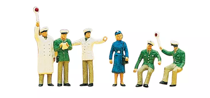 Confezione da 6 figure "Polizia stradale" - Figurina - PREISER 10064 - Scala HO : 1/87th