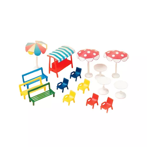 Tavoli, sedie e accessori per terrazze - HO 1/87 - Auhagen 42569