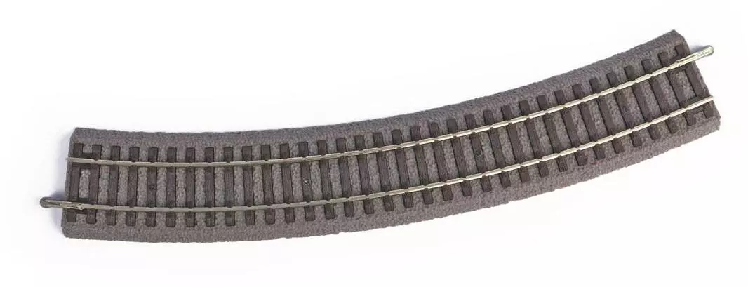Binario curvo A-Track zavorrato Pu6 R3 484 mm & 30° PIKO 55413 | HO 1/87 - Codice 100
