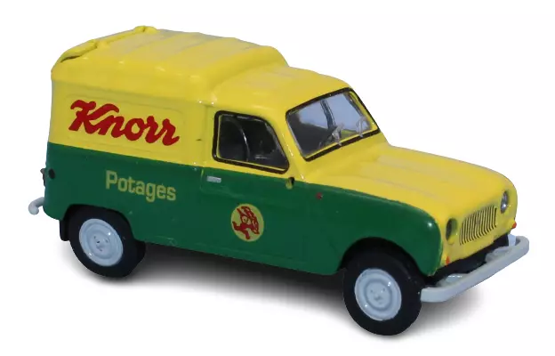 Auto Renault R4 Knorr giallo e verde furgone SAI 2449 BREKINA 14752- HO : 1/87