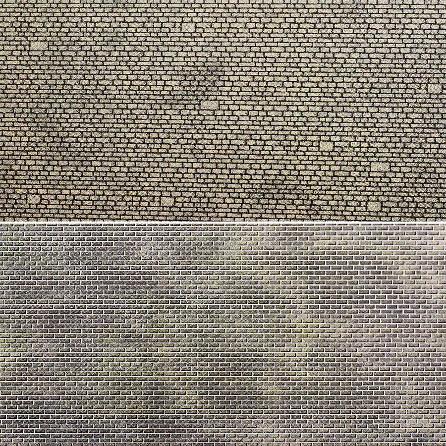 8 lastre di pietra in due stili - Metcalfe PN902 - N 1/160 - 185x120 mm