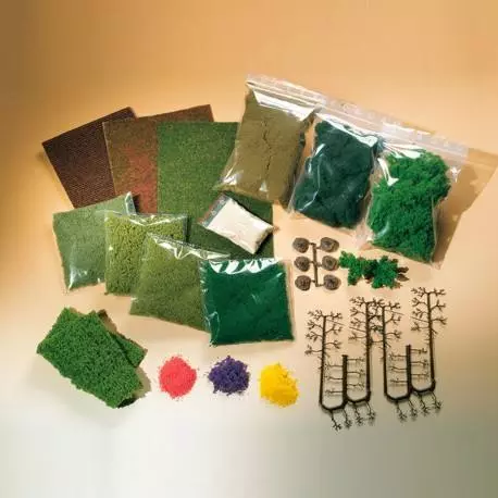 Set di fiocchi e alberi per la decorazione