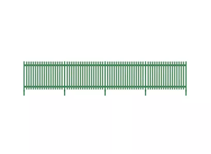 Clôture Palissade Moderne - WILLS-KITS SSM 317 - Échelle OO 1/76 / HO 1/87 - 1460 mm - Gris
