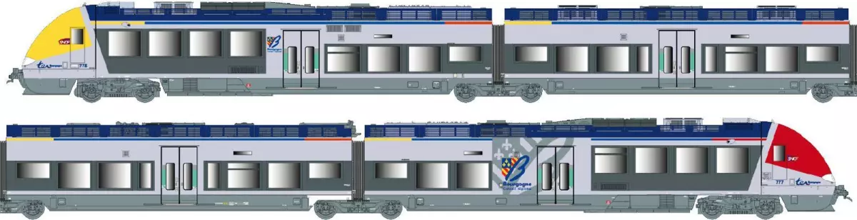 AGC B81777/B81778 Ls Models 10588 - 3R - HO 1/87 - SNCF - EP VI