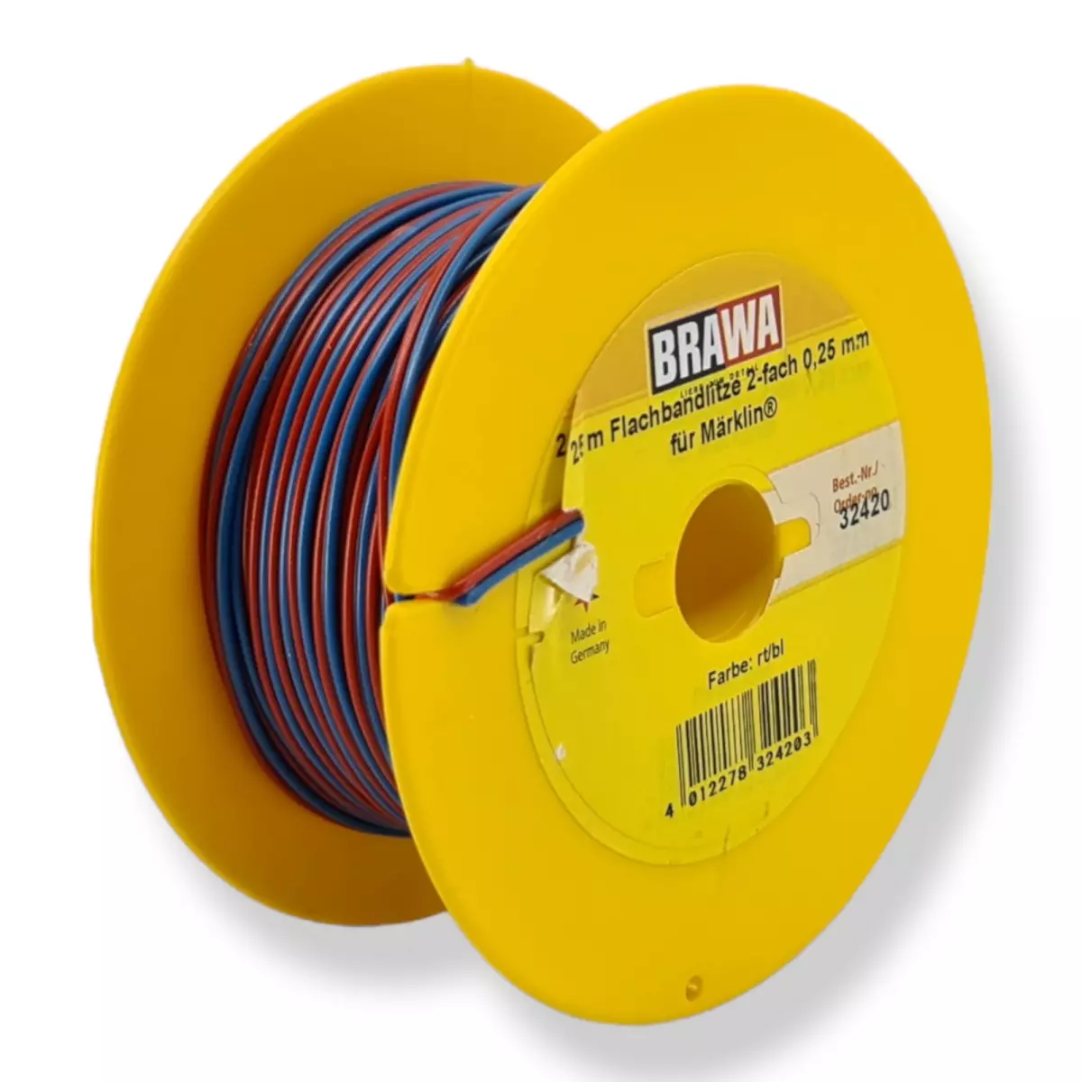 Bobine de câble Brawa 32420 - rouge / bleu - pour Märklin