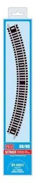 4 binari curvi raggio 371 mm 45° Peco ST2021 - HO : 1/87 - Codice 100