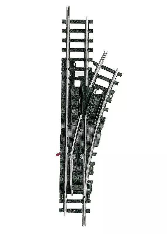 Deviatoio Minitrix 24° a destra 104,2 mm - N : 1/160 - codice 80 - 14953