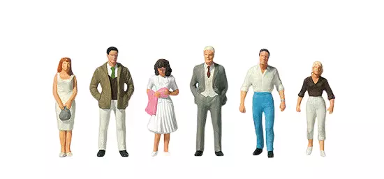 Confezione da 6 Passanti - Figurine - PREISER 10022 - Scala HO: 1/87