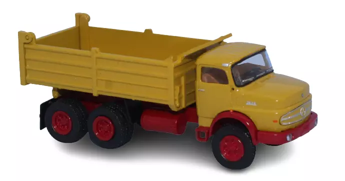 Camion Mercedes Benz LAK 2624 giallo e rosso, BREKINA 81152 - HO 1/87 -