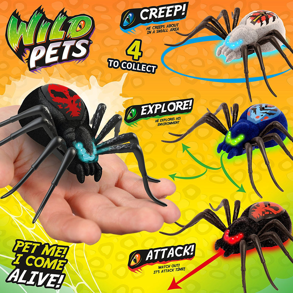 Wild Pets - Ragno giocattolo, colori assortiti