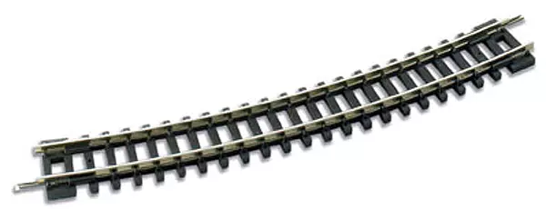 Rail courbe rayon 298.5mm 22, 5° code 80, 16 au cercle