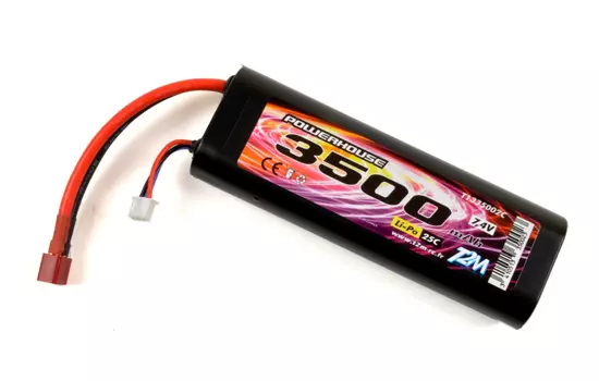 Accu Li-Po 7.4V 2S 3500mAh 25C - T2M T1335002C - Dean