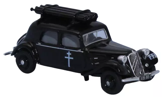 Citroën Traction 11A 1935, con equipaggiamento per il gas di città, nero, FFI - Sai 6181 - HO 1/87