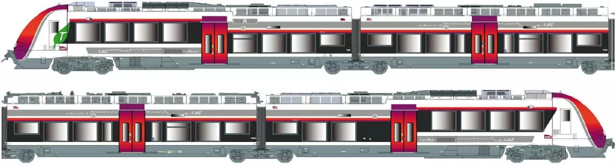 AGC B82681/82682 Ls Models 10566 - 3R - HO 1/87 - SNCF - EP V / VI