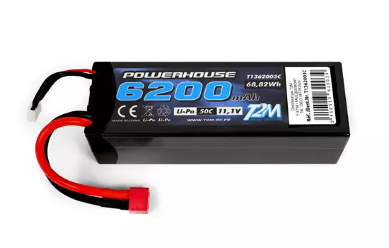 Accu LiPo 3S 11.1V 6200 mAh 50C - T2M T1362003C