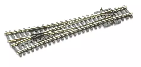 Aiguillage symétrique sans coeur polarisé longueur 127mm rayon 762mm angle 8° code 80