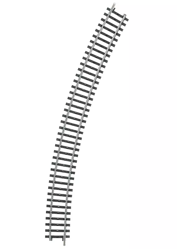 Binario curvo non zavorrato - Marklin 2241 - HO 1/87 - Codice 83 - Binario K - Angolo 30° - Raggio 553,9 mm - 3R