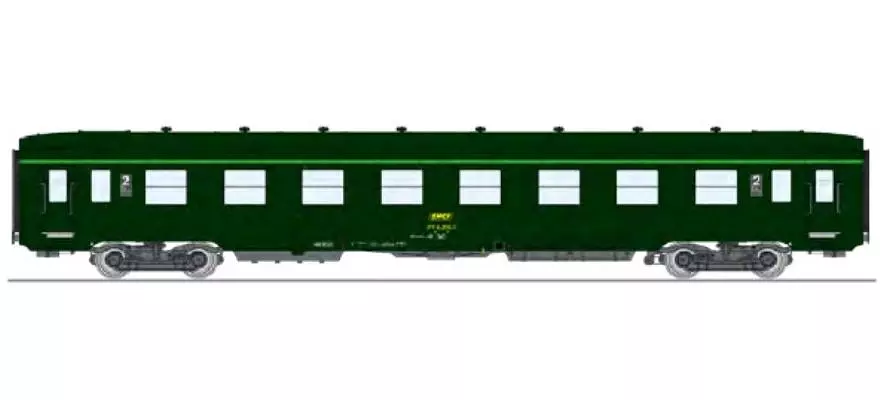 Un DEV B8 ex-A8 U53 verde REE MODELES VB397 - SNCF - HO 1/87 - Ep IV/V