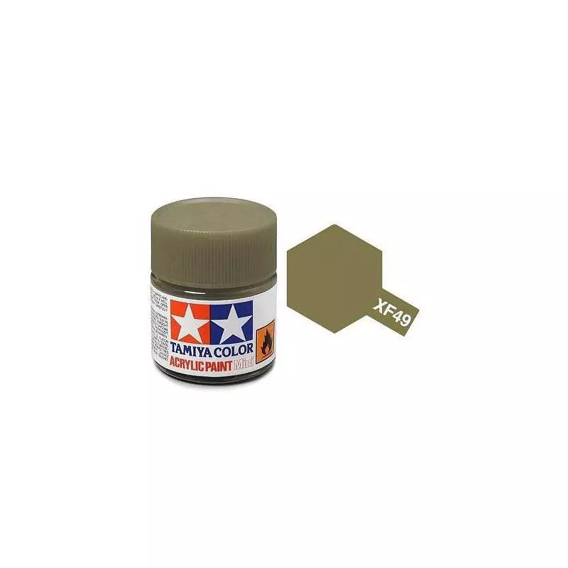 Vernice acrilica - colore Kaki MAT XF49 - TAMIYA 81749 - 10 mL