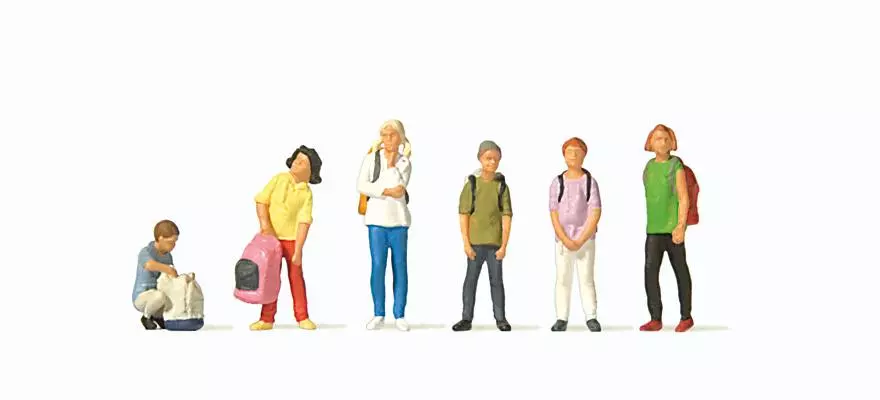Set di 6 scolari Preiser 10728 - HO : 1/87