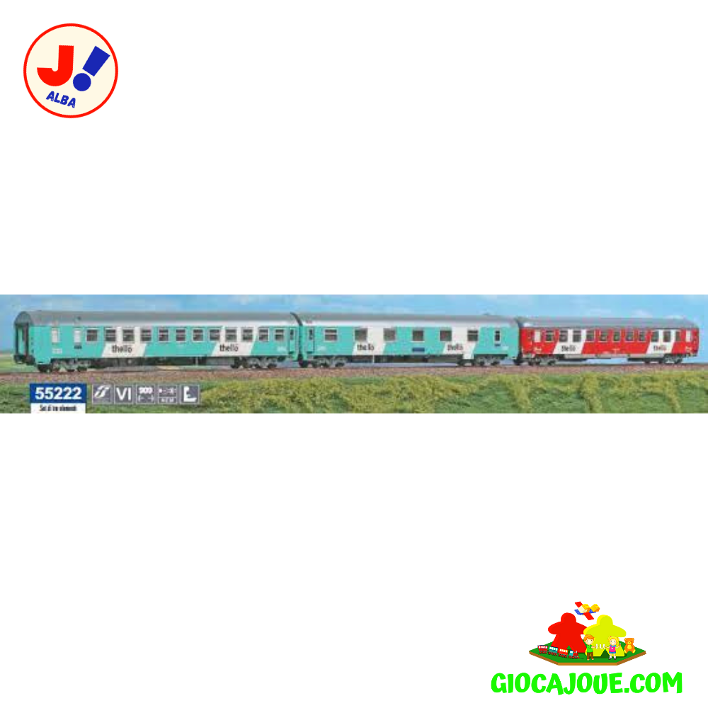 ACME 55222 - FS Euronight ''Thello'' set tre carrozze treno notturno , ep.VI
