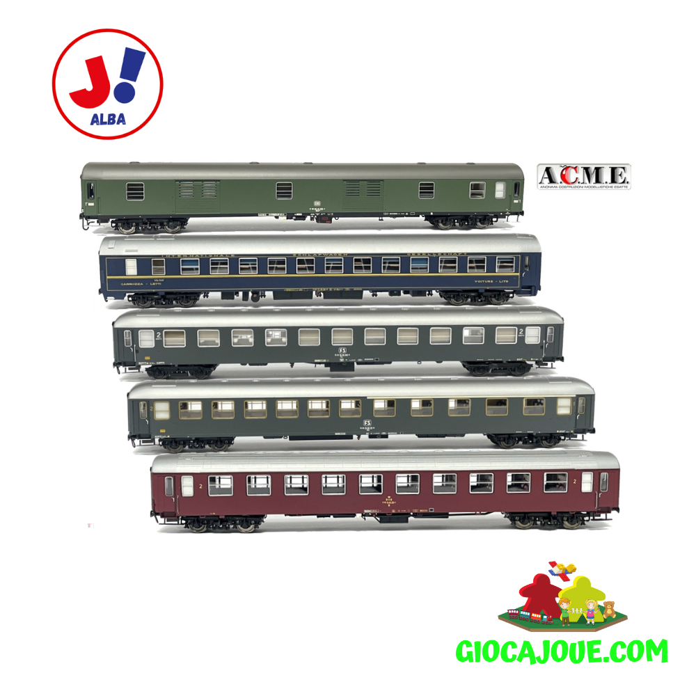 ACME 55243 - Set “Italia Express” relativo alla sezione Roma – Kobenhavn con bagagliaio, carrozze letti e a cuccette, come in servizio nei primi anni Settanta, ep.IV. Scala 1:87 H0