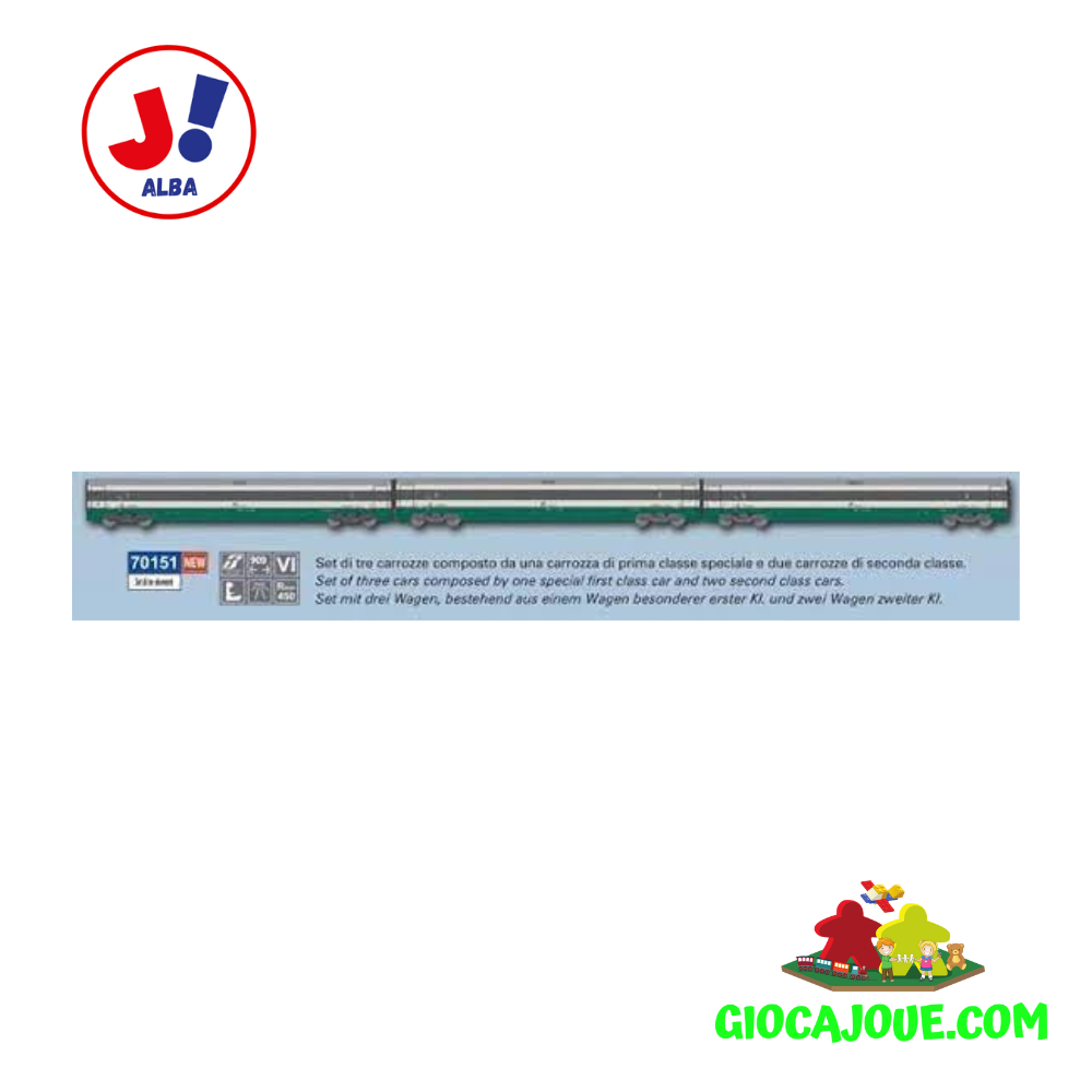 ACME 70151 - FS ETR500 set tre carrozze composto da una 1cl. speciale e due carrozze di 2cl., ep.VI