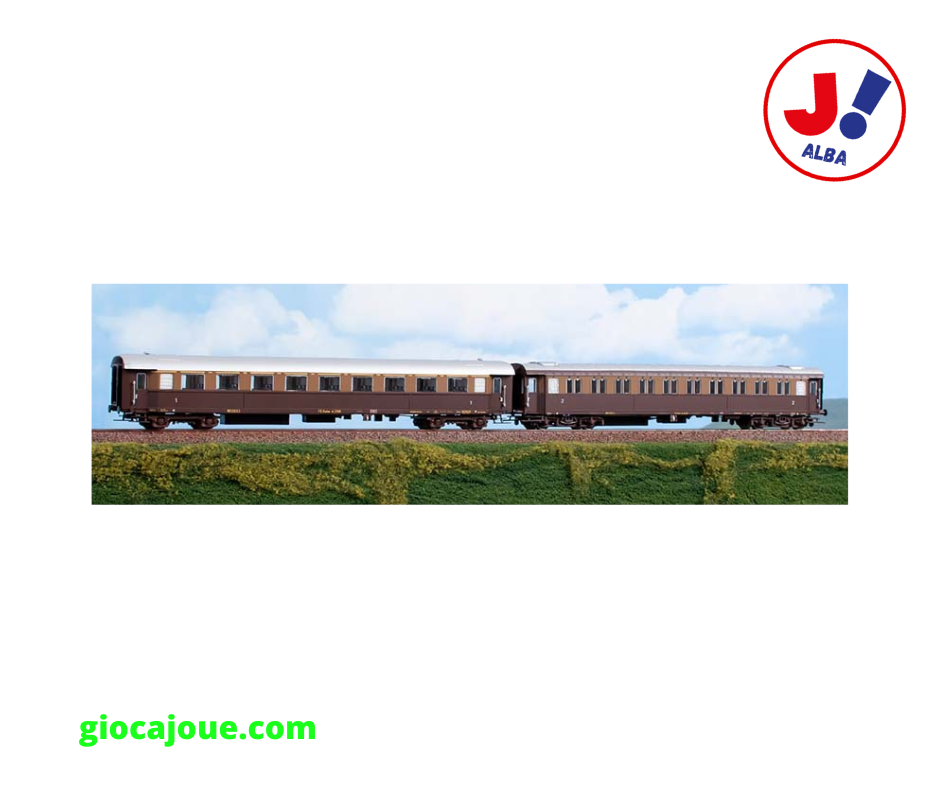 ACME 55290 - FS Set formato da due carrozze livrea castano/Isabella. Ep III