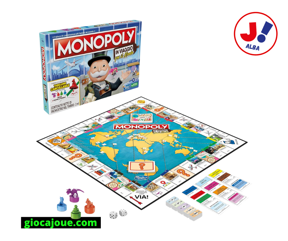 Hasbro F4007 - Monopoly - In Viaggio Per il Mondo