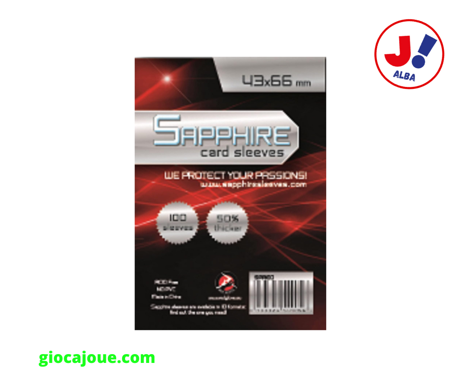 Sapphire Sleeves - Bustine Protettive Sapphire RED (43x66)