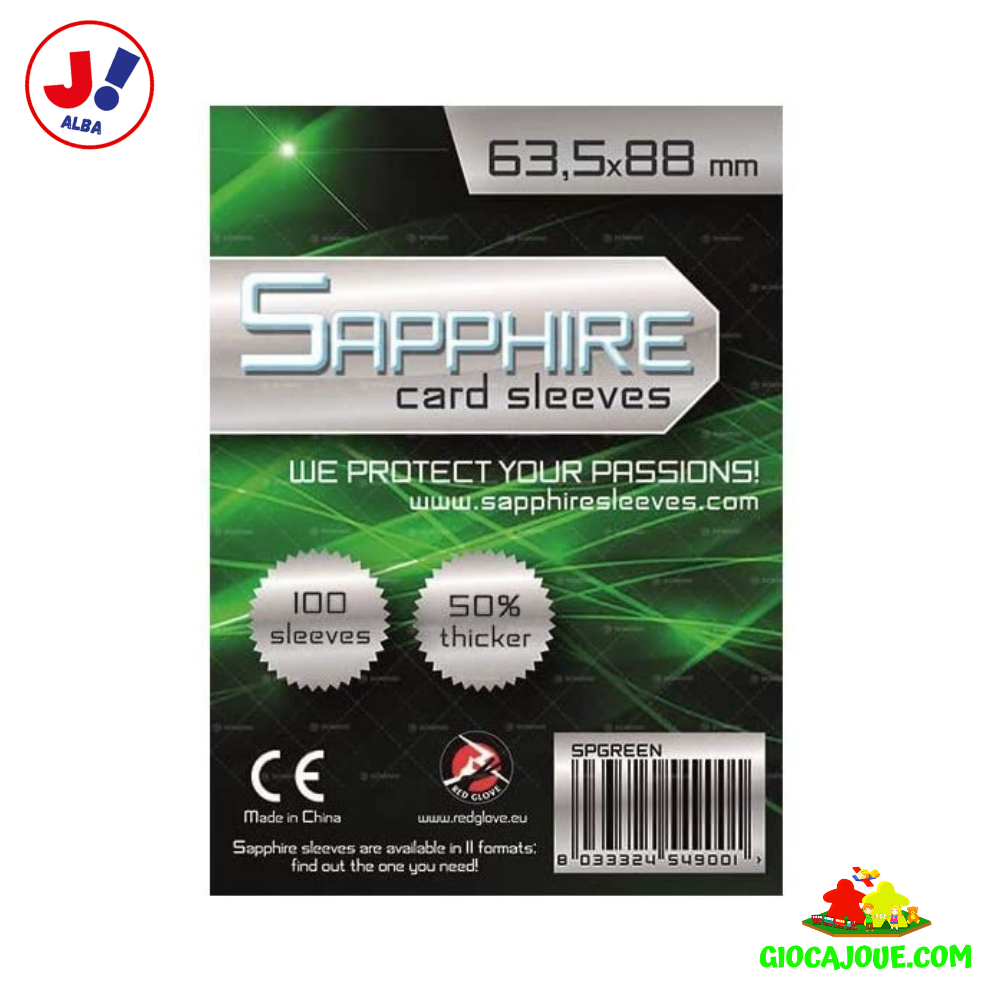 Sapphire Sleeves - Bustine Protettive Sapphire GREEN (63,5x88)