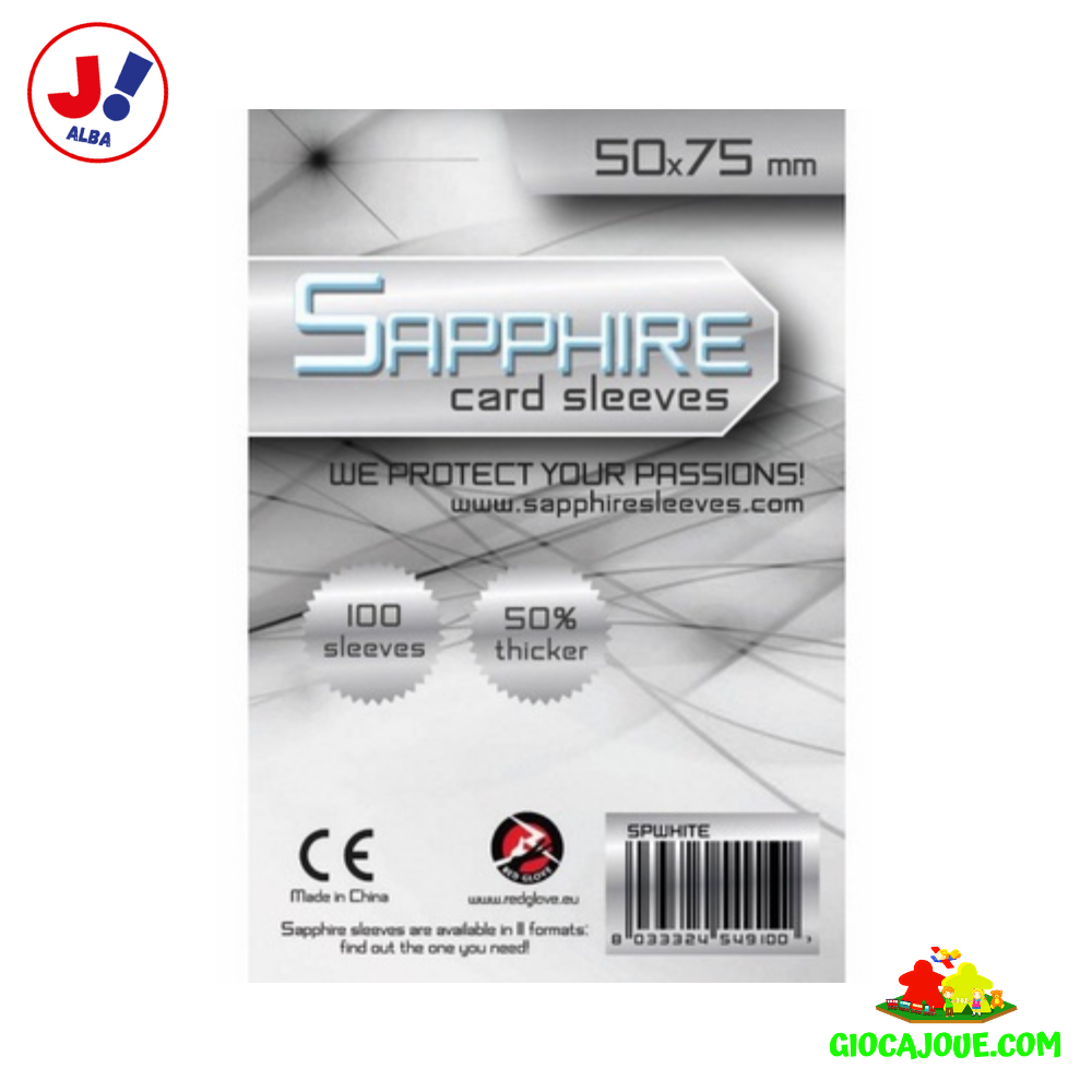 Sapphire Sleeves - Bustine Protettive Sapphire WHITE (50x75)