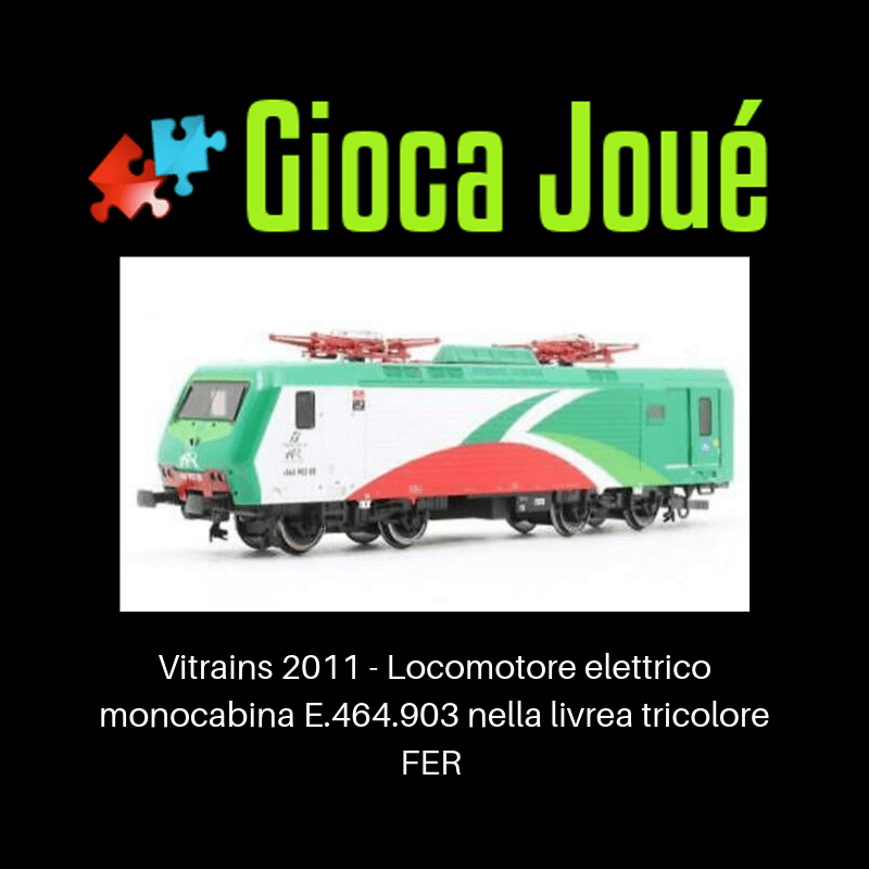 Vitrains 2011 - Locomotore elettrico monocabina E.464.903 nella livrea tricolore FER