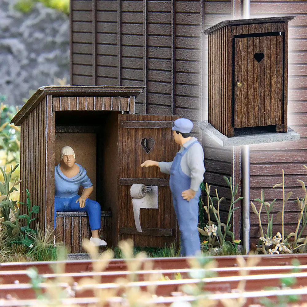 Una capanna da toilette - Busch 10200 - O 1/43 - 25x25x50mm
