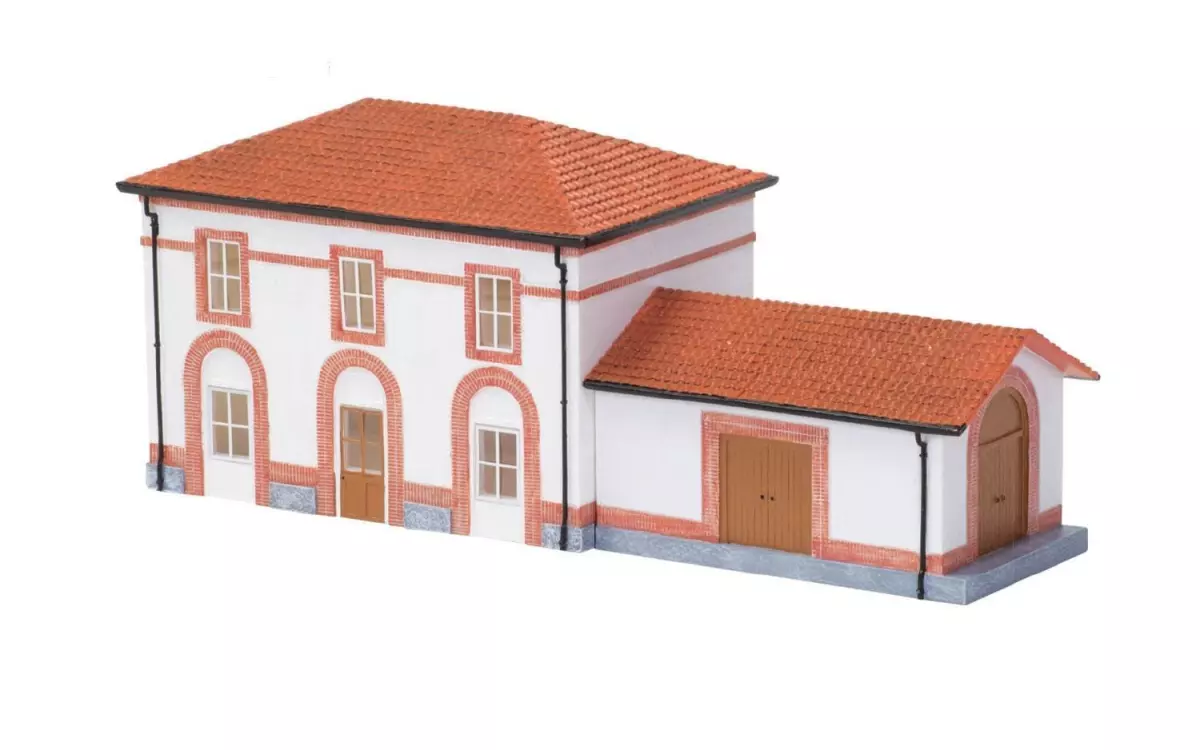Stazione con magazzino merci Hornby HC8059 - già costruito - HO 1/87