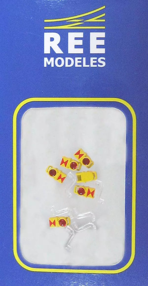 Set di 6 lanterne di fine convoglio in giallo