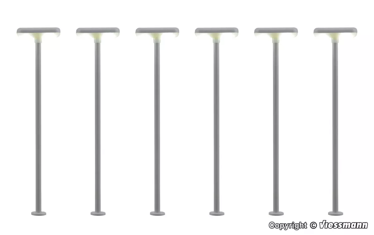 Set di 6 VIESSMANN 63646 2 LED bianchi per banchina - HO 1/87