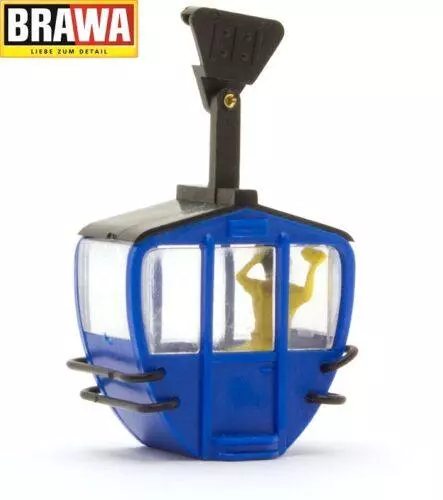 Cabina della funivia BRAWA 6282 blu - HO 1/87