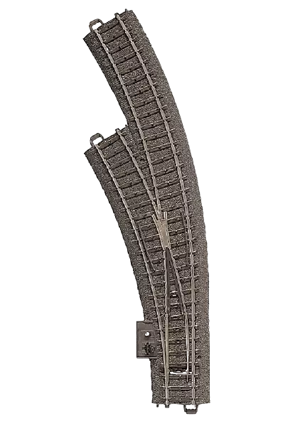 Deviatoio curvo a sinistra R1 360 mm 30° Marklin 24671 HO: 1/87 Codice 83 - Binario C