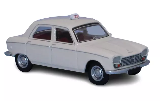 Auto TAXI Peugeot 204 berlina, 1968 bianco SAI 6260 - HO 1/87