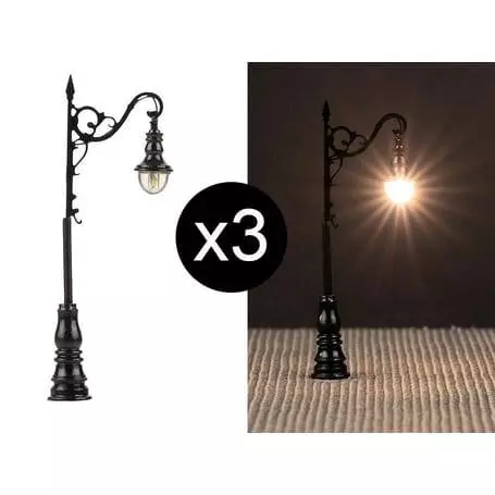 Set di tre lampade da terra in stile antico con LED. - N 1/160 - Faller 272127