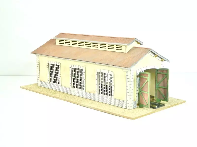 Rimessa per locomotive PLM - Modellismo in legno 105003 - HO 1/87 - 260 x 100 x 115 mm